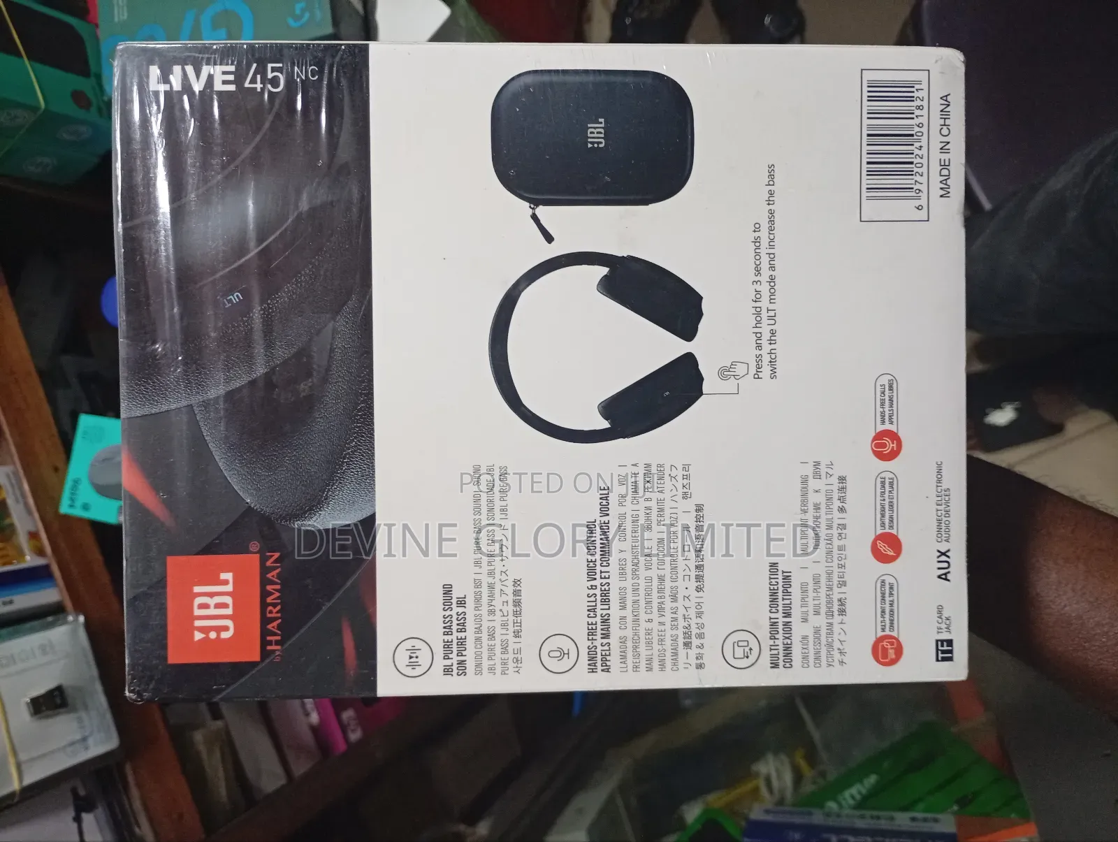 JBL Live 45 Nc Wireless on-Ear Headphones – Anc Long Battery