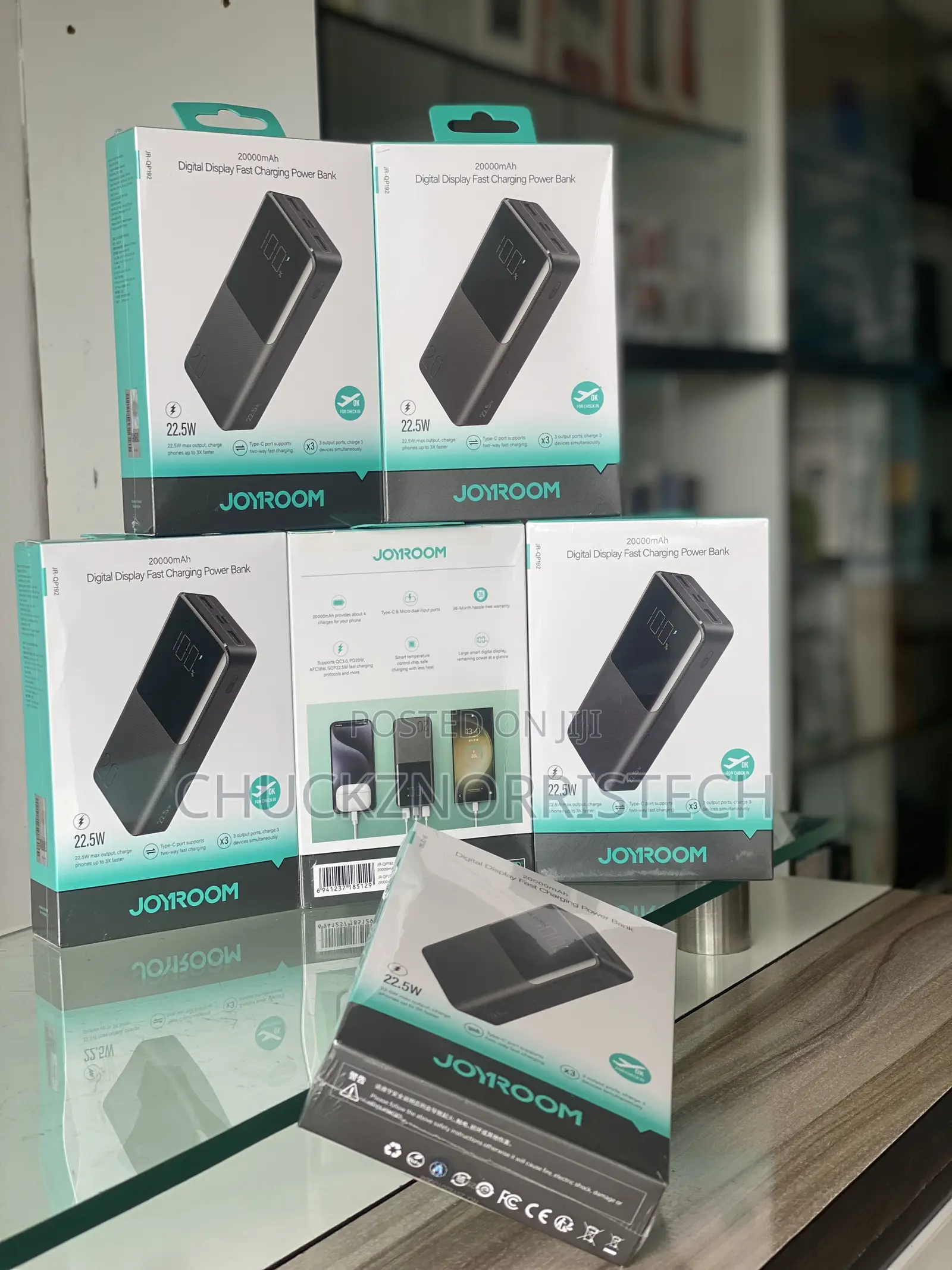 20000mah Joyroom Digital Display Fast Charging Power Bank