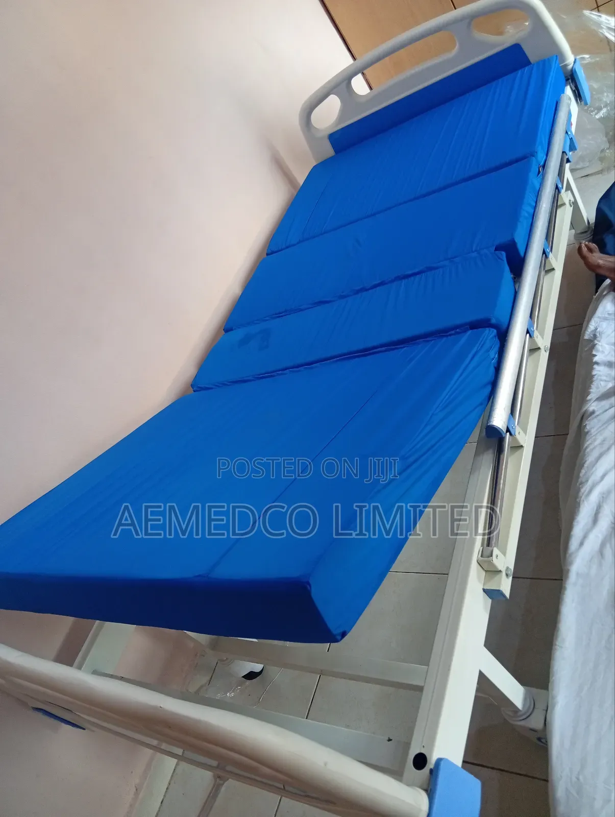 Double Crank Hospital Bed and Mattress