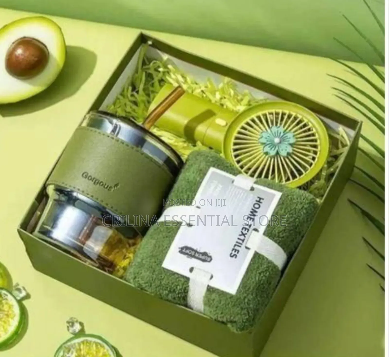 Unique 3 in 1 Gift Box Consisting of Cup, Fan and Towel