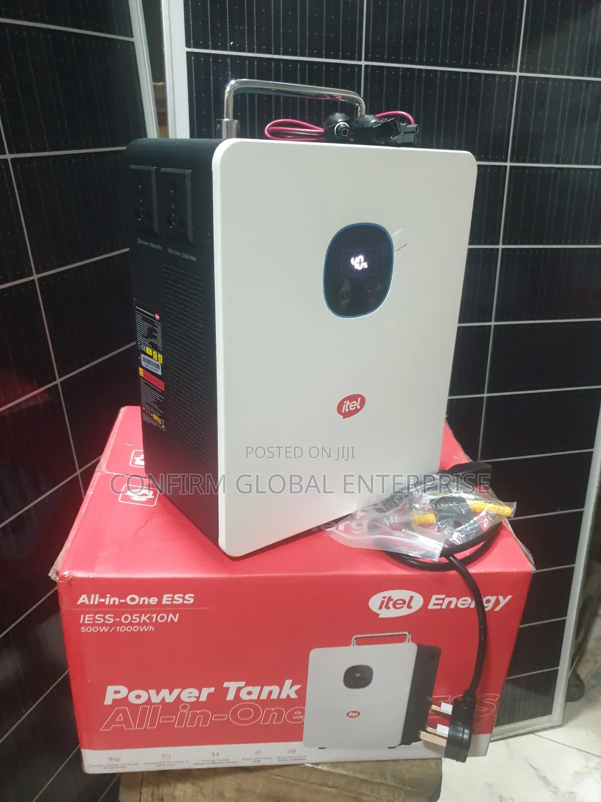 Powerful All in One 500w Itel Solar Generator + 1kwh Lithium Battery