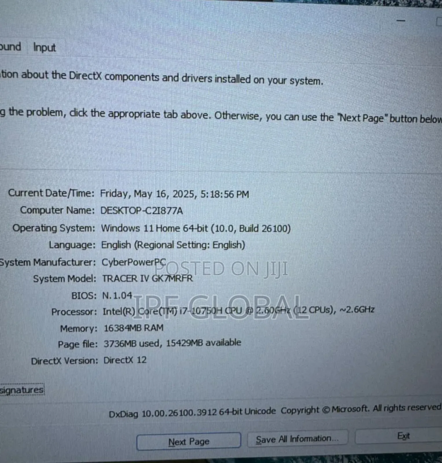 Laptop Cyberpower Tracer III 15 Slim VR 500 16GB Intel Core i7 SSD 1T