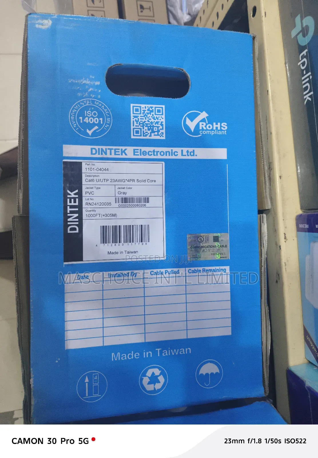 Dinner Cat6 U/Utp Indoor 23awg Cable
