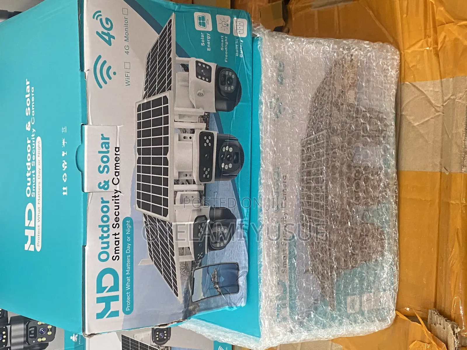 V380pro Dual Lens 4g Solar Camera Come With 64g