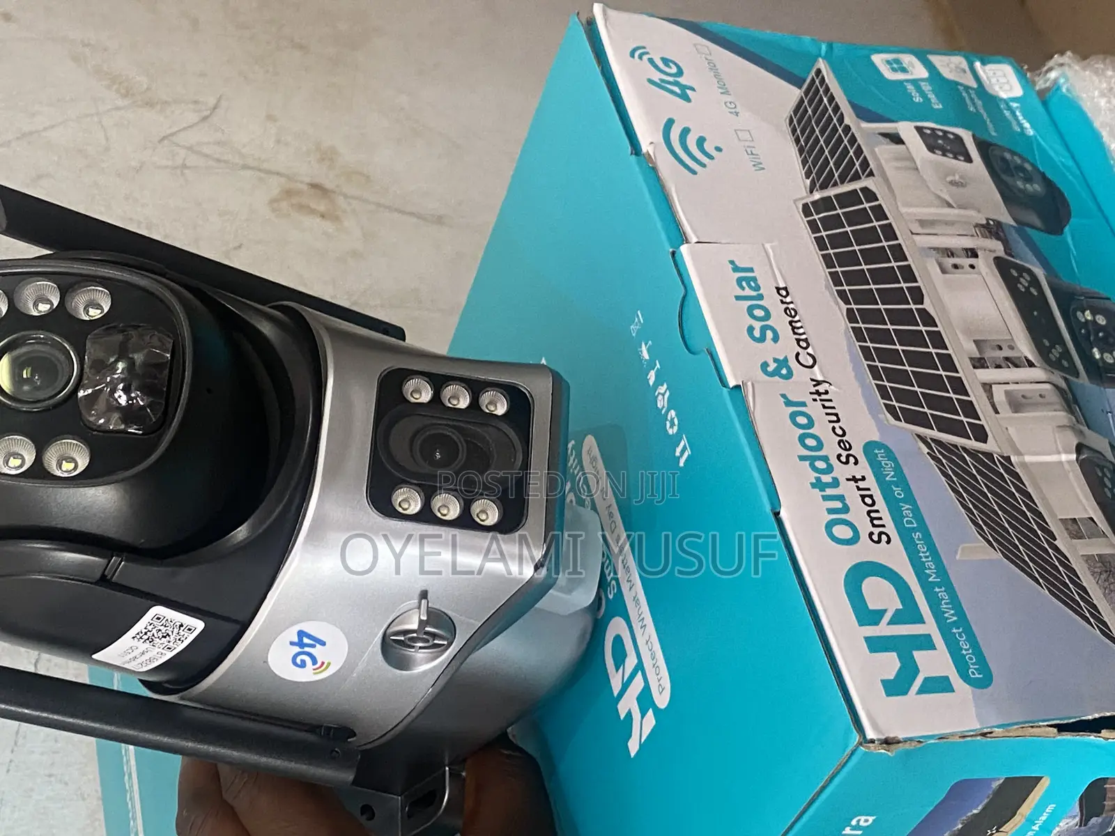 V380pro Dual Lens 4g Solar Camera Come With 64g