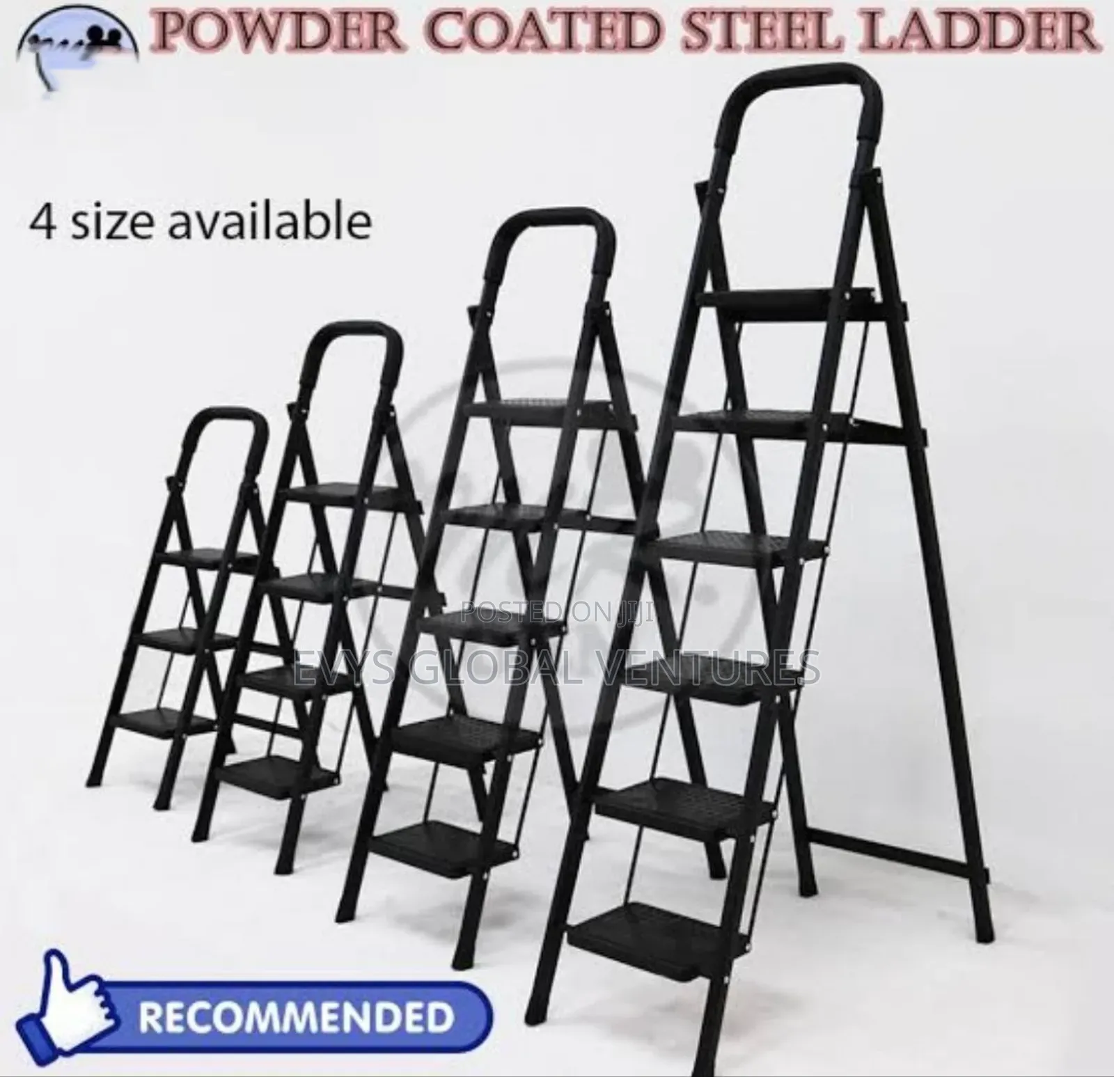 Ladder for Home Use | Sturdy Design Non-Slip Steps and Anti-Skid Feet.