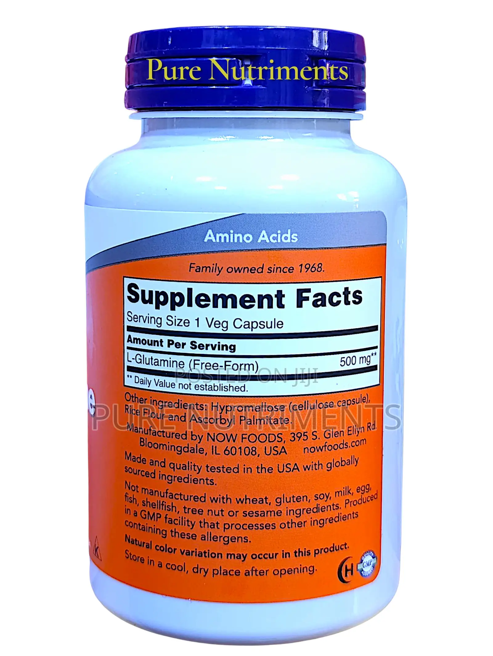 Now L-Glutamine 500mg – Immune Muscle Support (120 Veg Capsules)