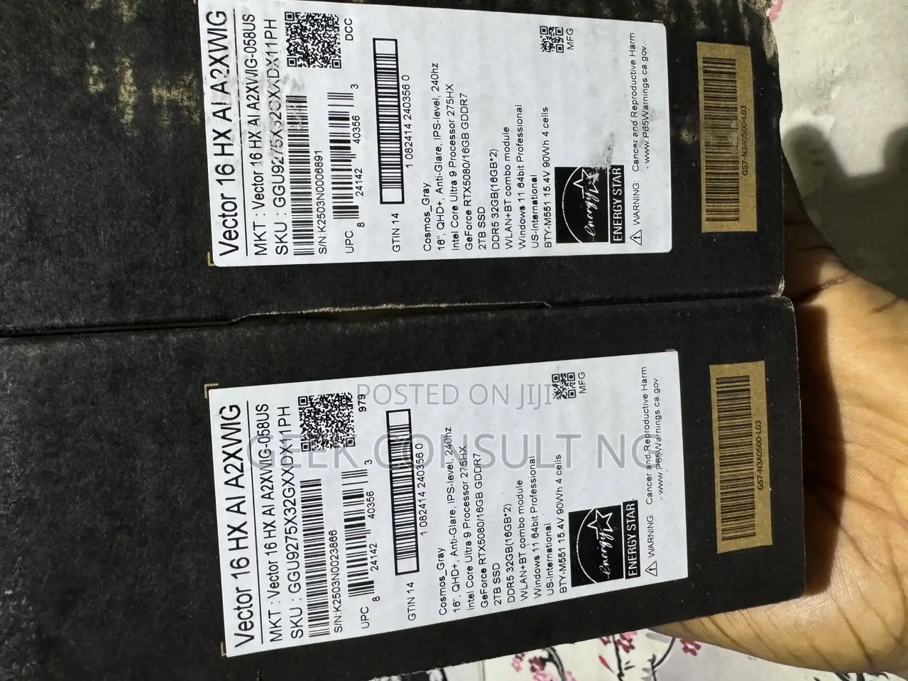 New Laptop MSI Vector 16 HX AI A2XWIG 32GB Intel Core Ultra 9 SSD 2T