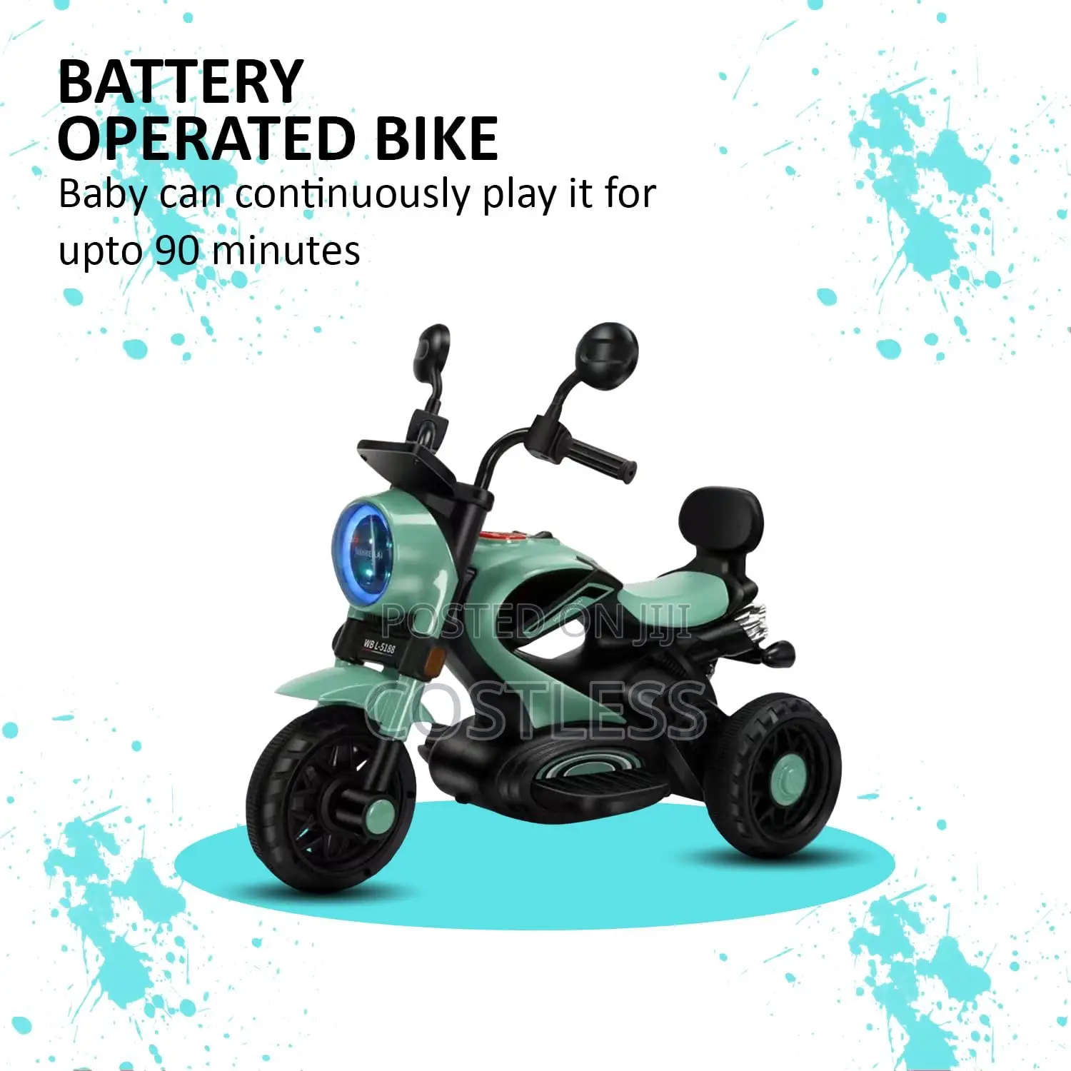 Kids' Battery-Operated Ride-on Bike