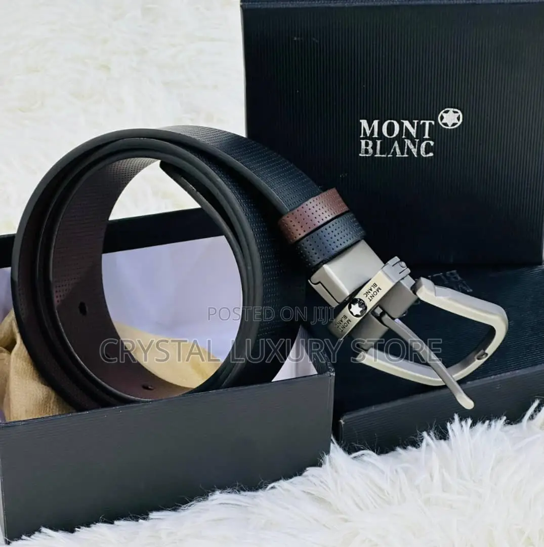 Mont Blanc Quality Luxury Men Genuine Leather Belt