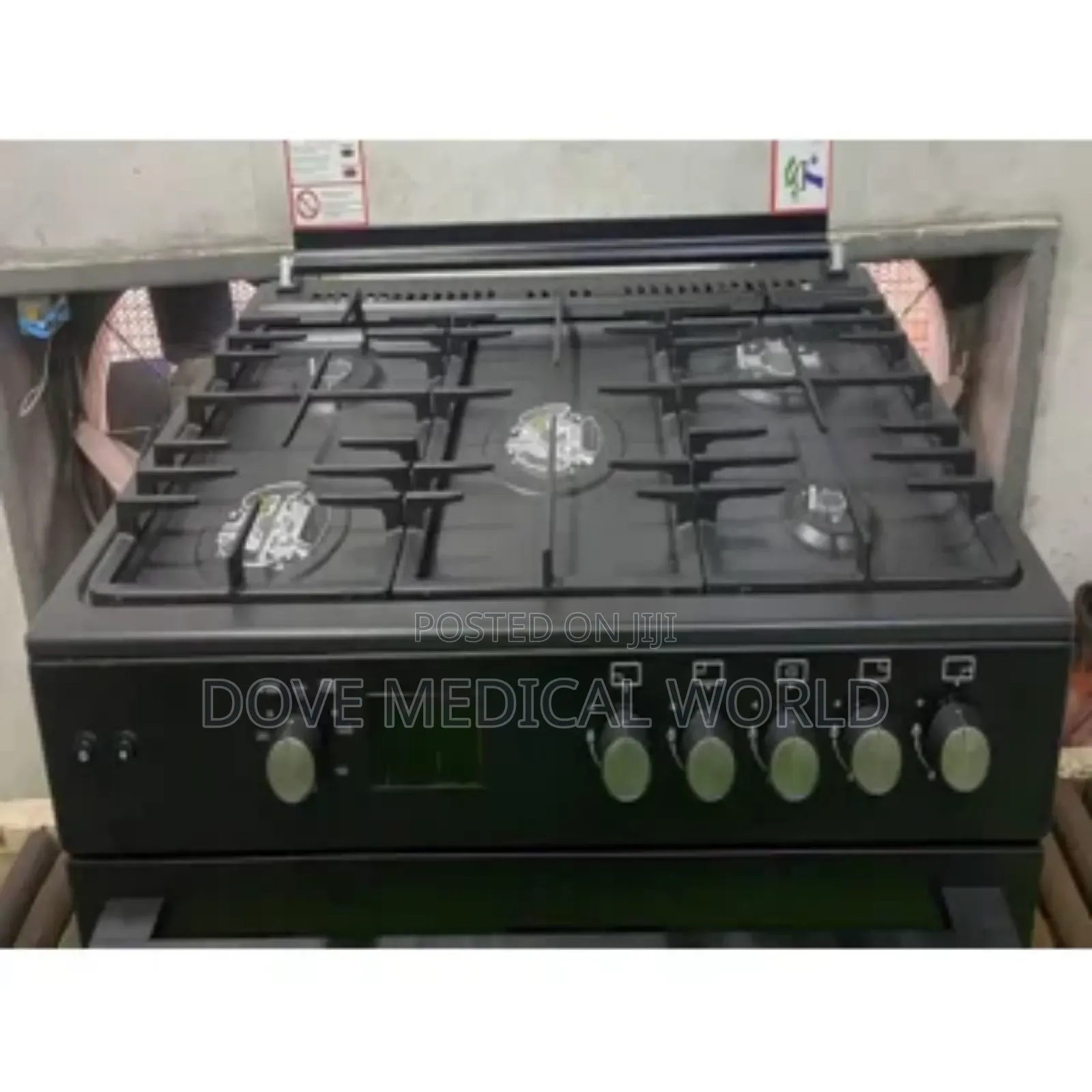 Maxi 5 Burner 60x90cm Black Standing Gas Cooker