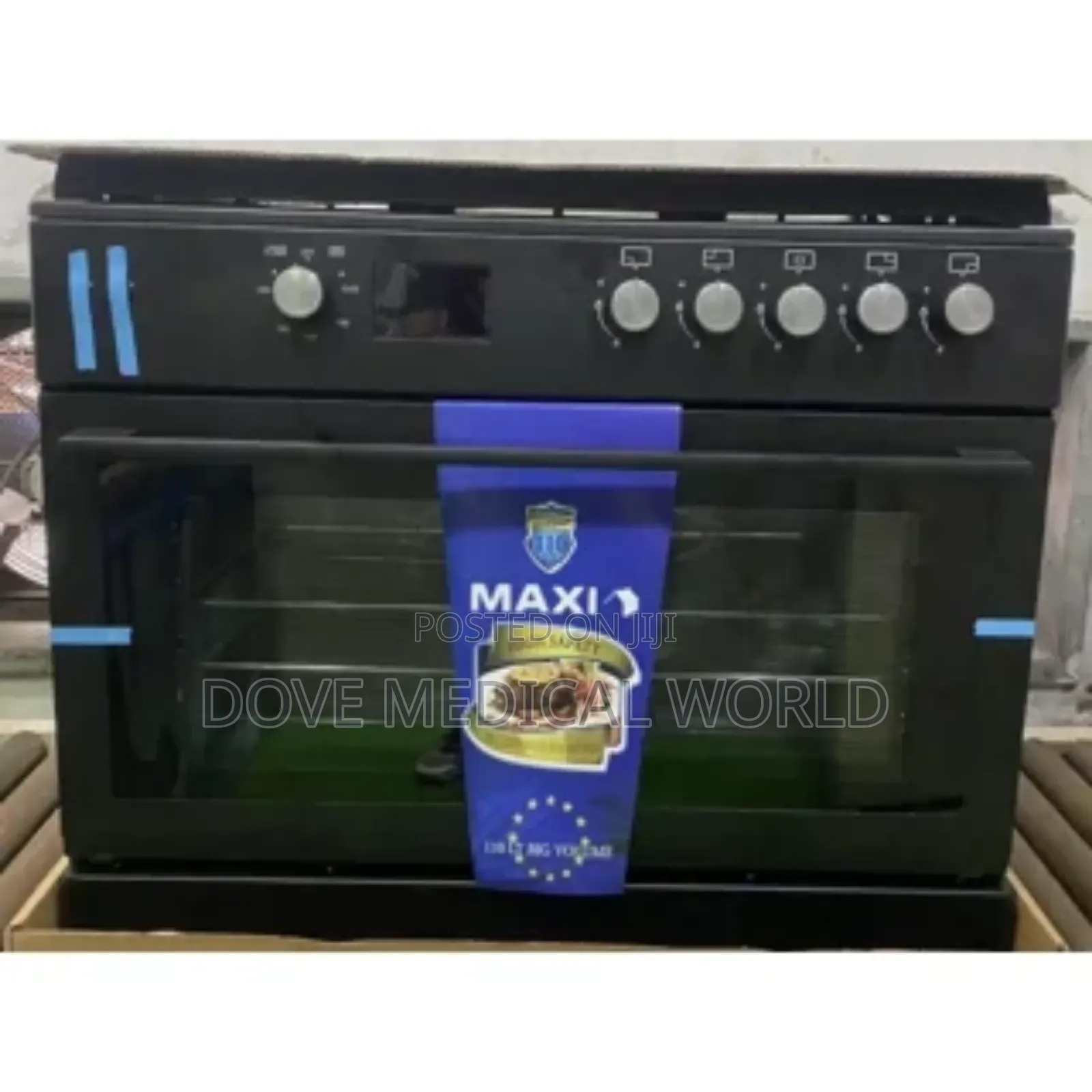 Maxi 5 Burner 60x90cm Black Standing Gas Cooker