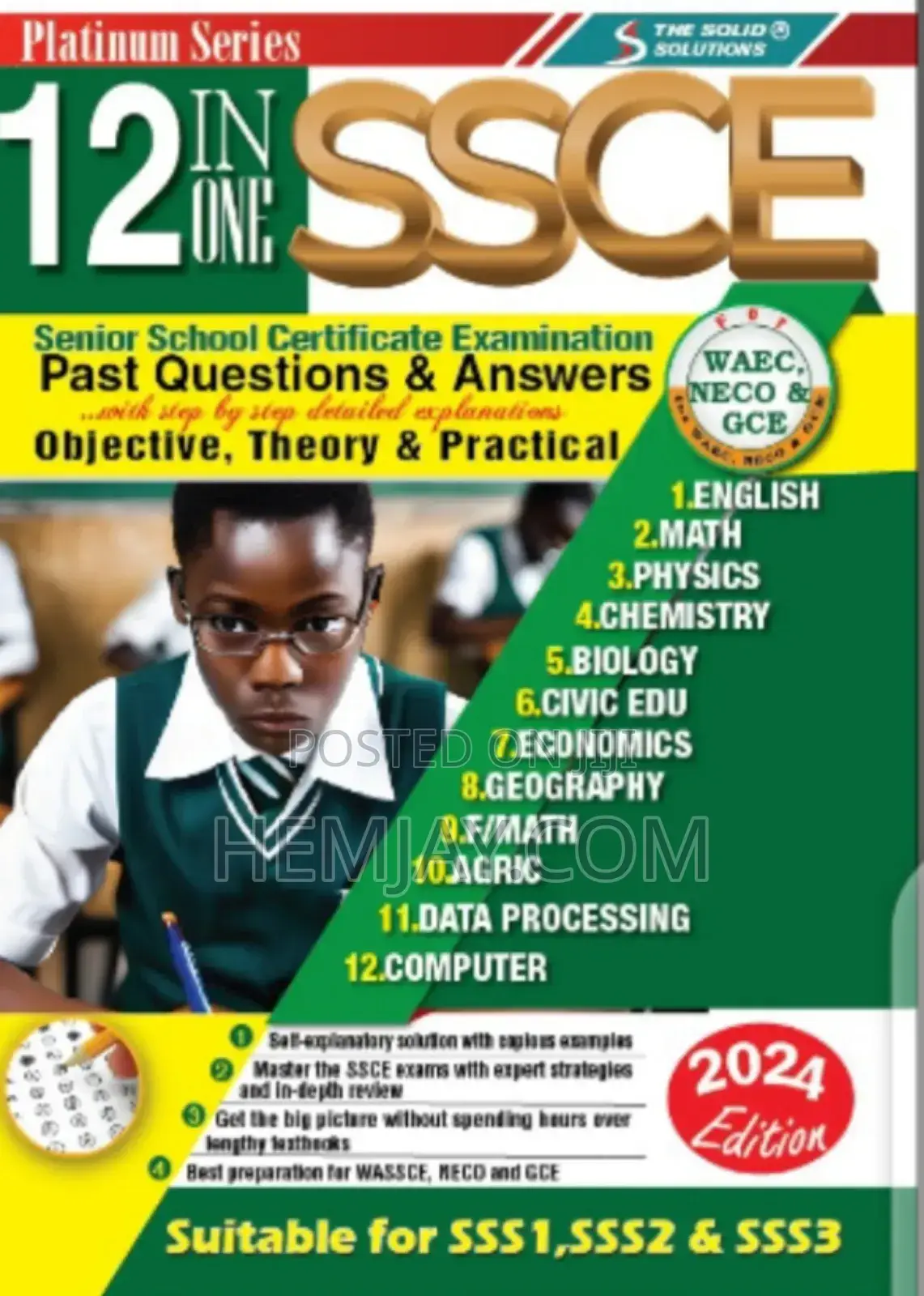 12 in 1 Ssce Past Questions Available for Science, Art and Commercial