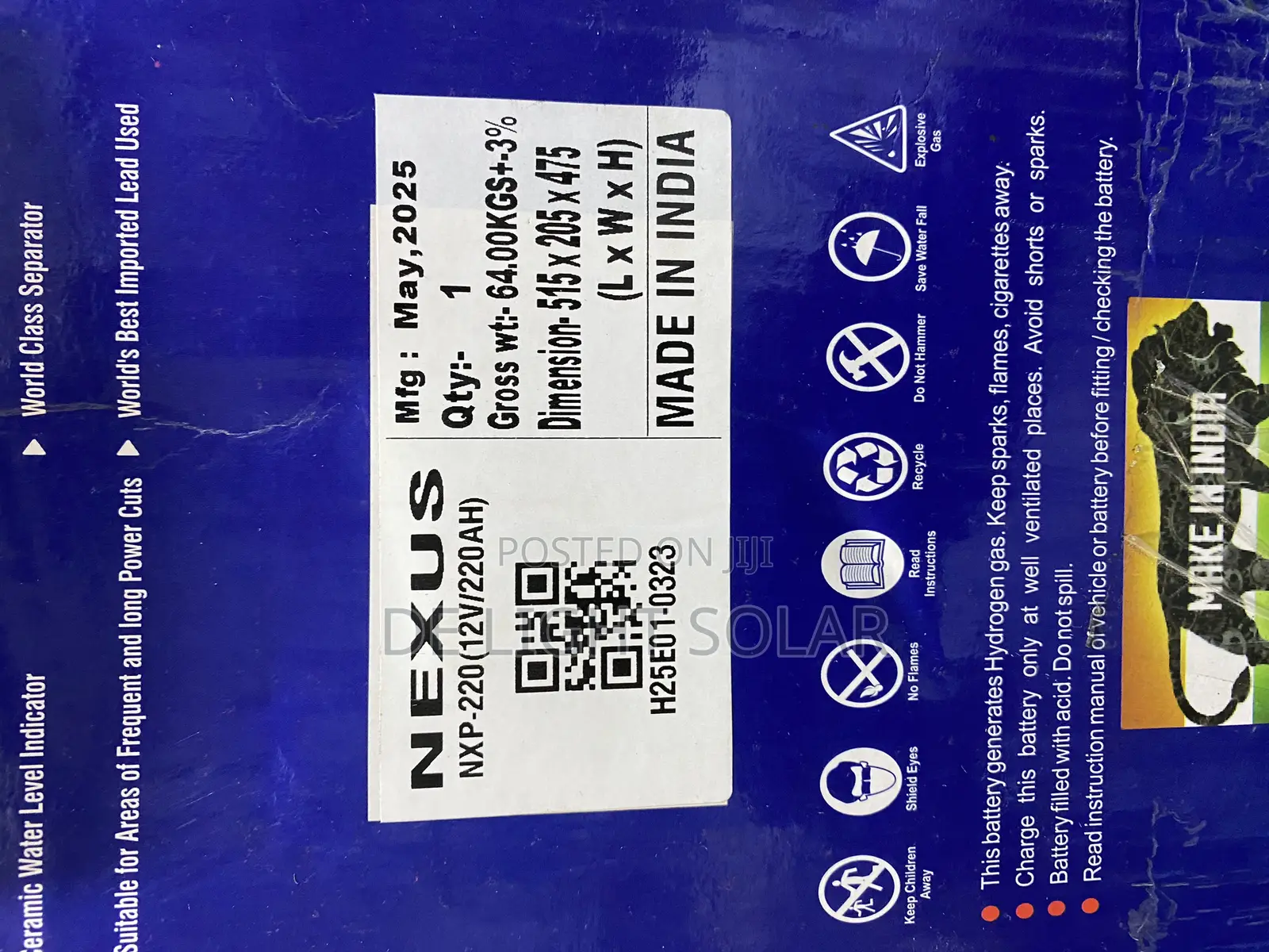220ah Nexus Power Tubular Battery