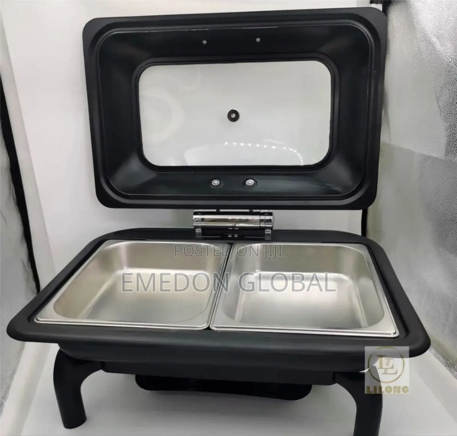 Top Notch Luxury Black Chaffing Dish Double Pan