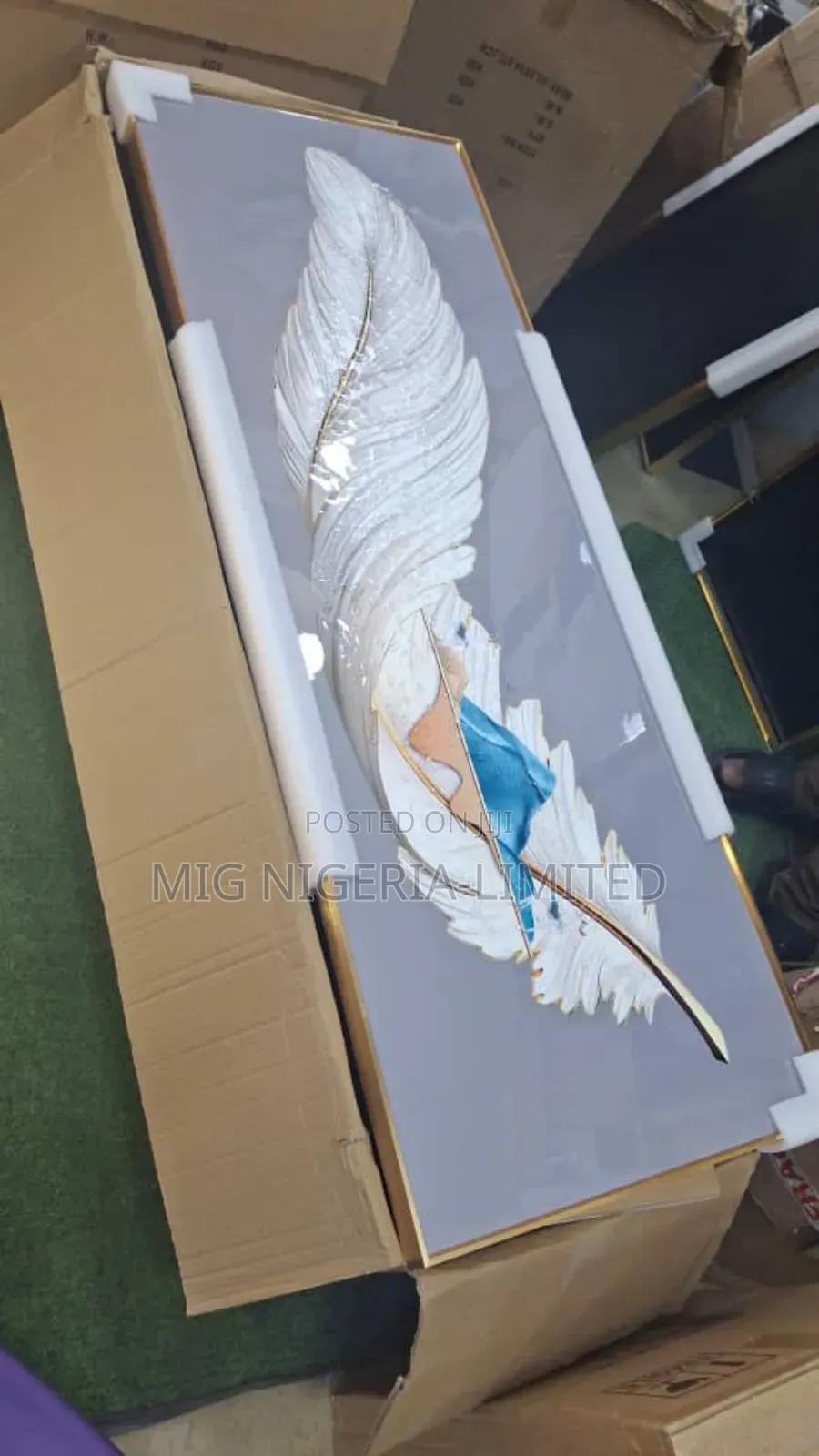 Wall Acrylic Mountain Moon Bird Flying in the Air Wall Decor Frame