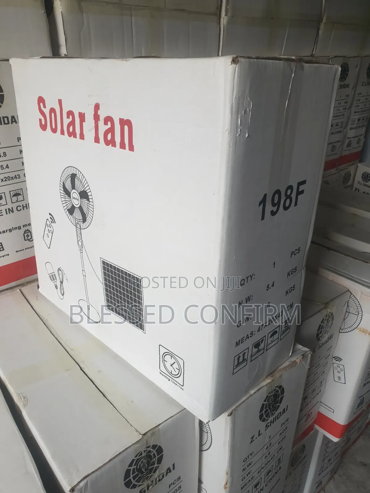 Original All in One Solar Standing Fan With Led Light and Panel