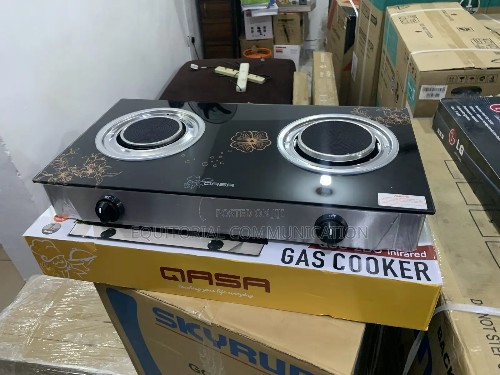 Qasa QGC-2bg Infrared Gas Stove – Fast Heating Double Burner