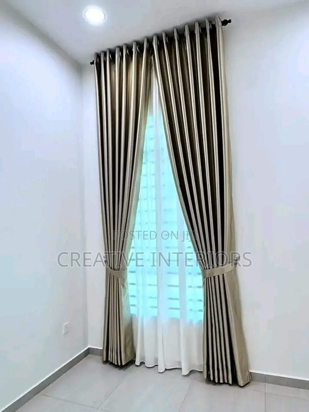 Luxury Fabric Made Curtains With Accessories.