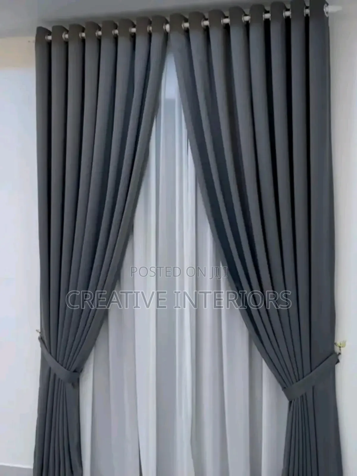 Luxury Fabric Made Curtains With Accessories.