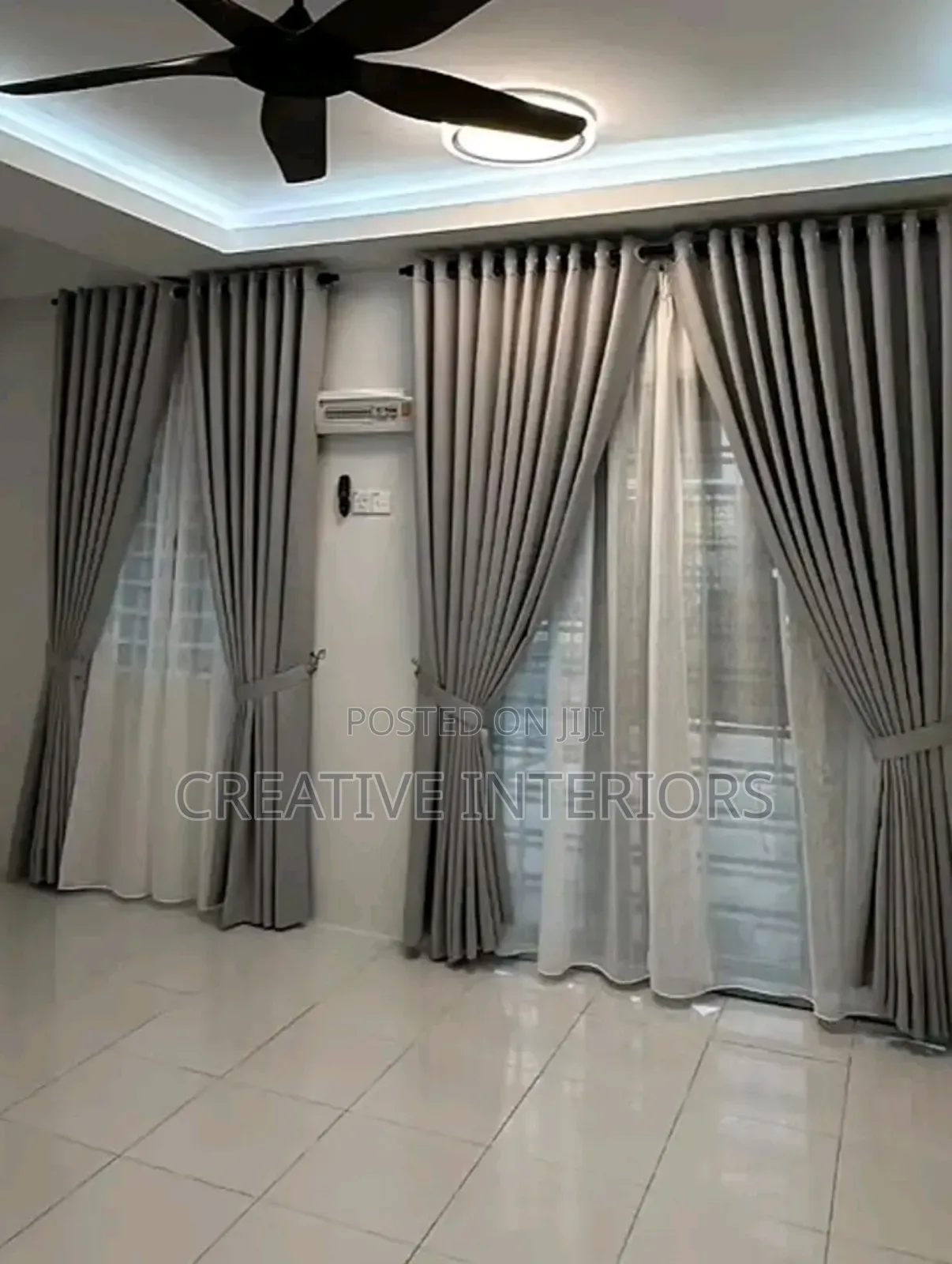Luxury Fabric Made Curtains With Accessories.