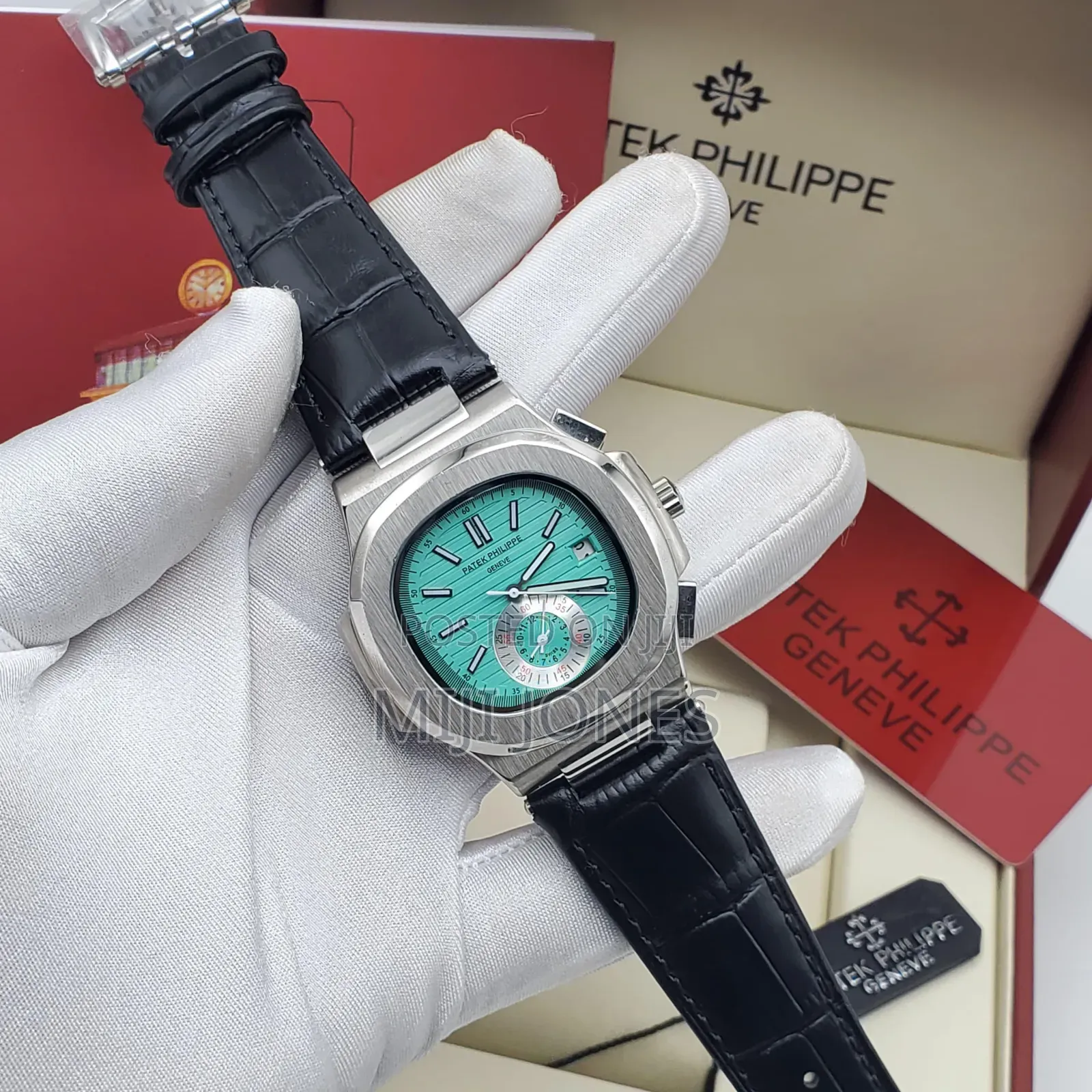 "Premium Patek Philippe Replica - Leather Strap Watch"