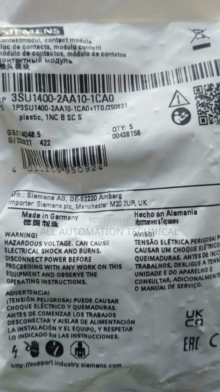 Siemens Contact Modules | 3su1400-2aa10-1ca0