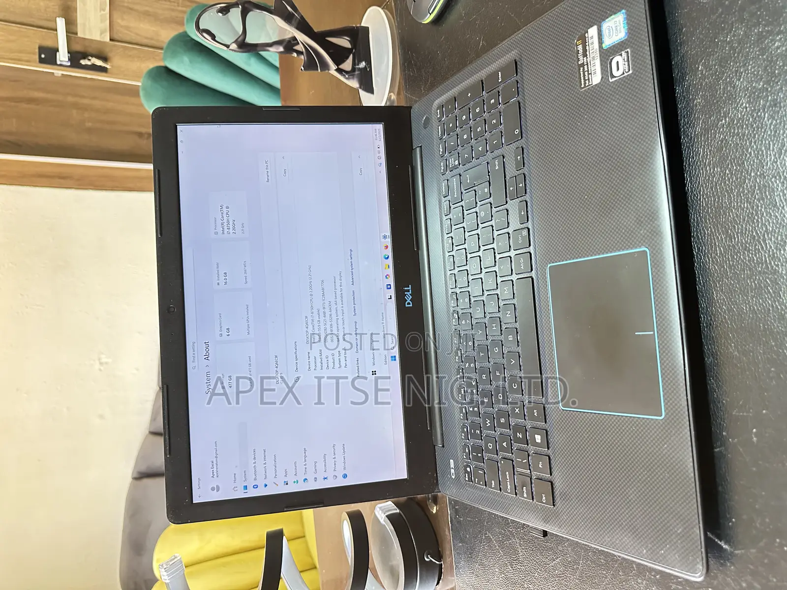 Laptop Dell G3 15 3579 16GB Intel Core i7 HDD+SSD 512GB