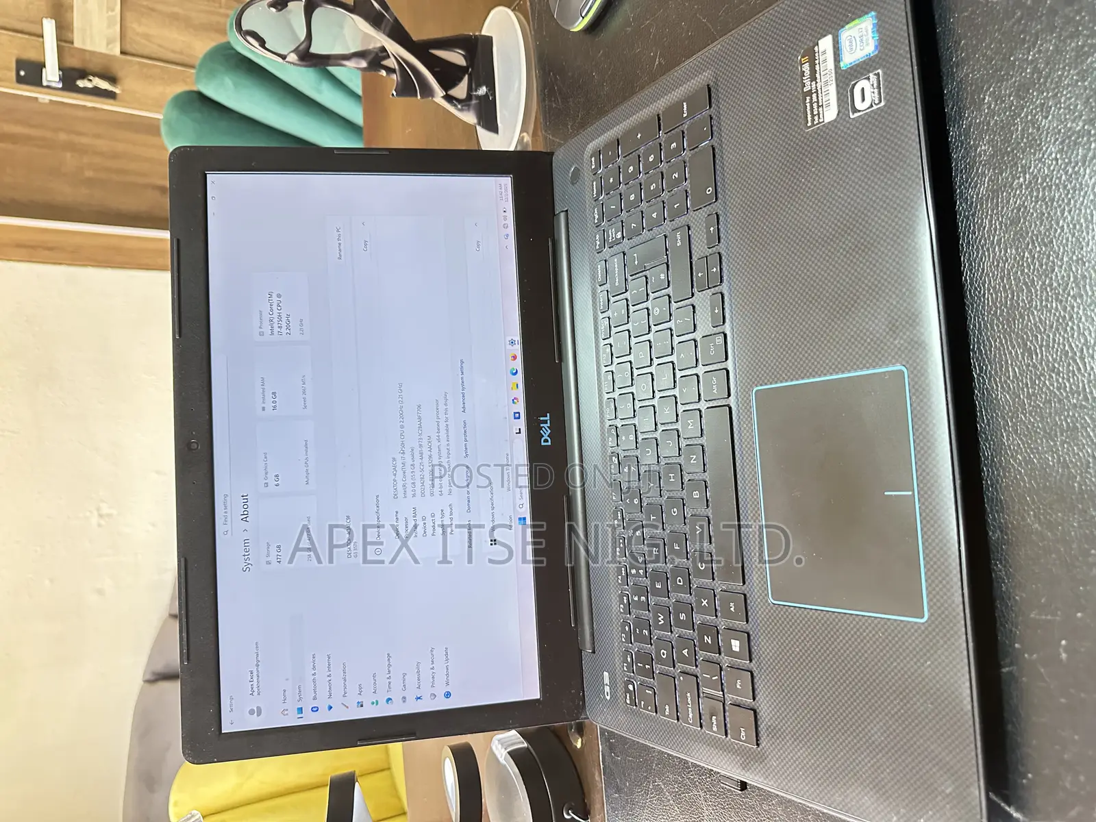 Laptop Dell G3 15 3579 16GB Intel Core i7 HDD+SSD 512GB