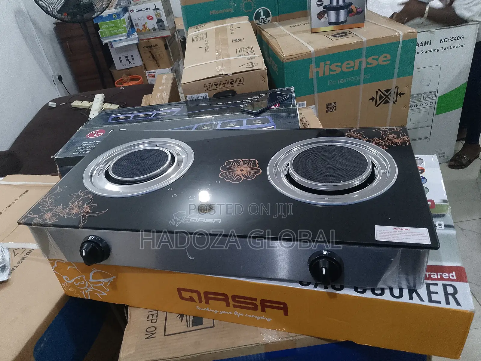 Qasa Qgc2bg Compact Double-burner Gas Stove