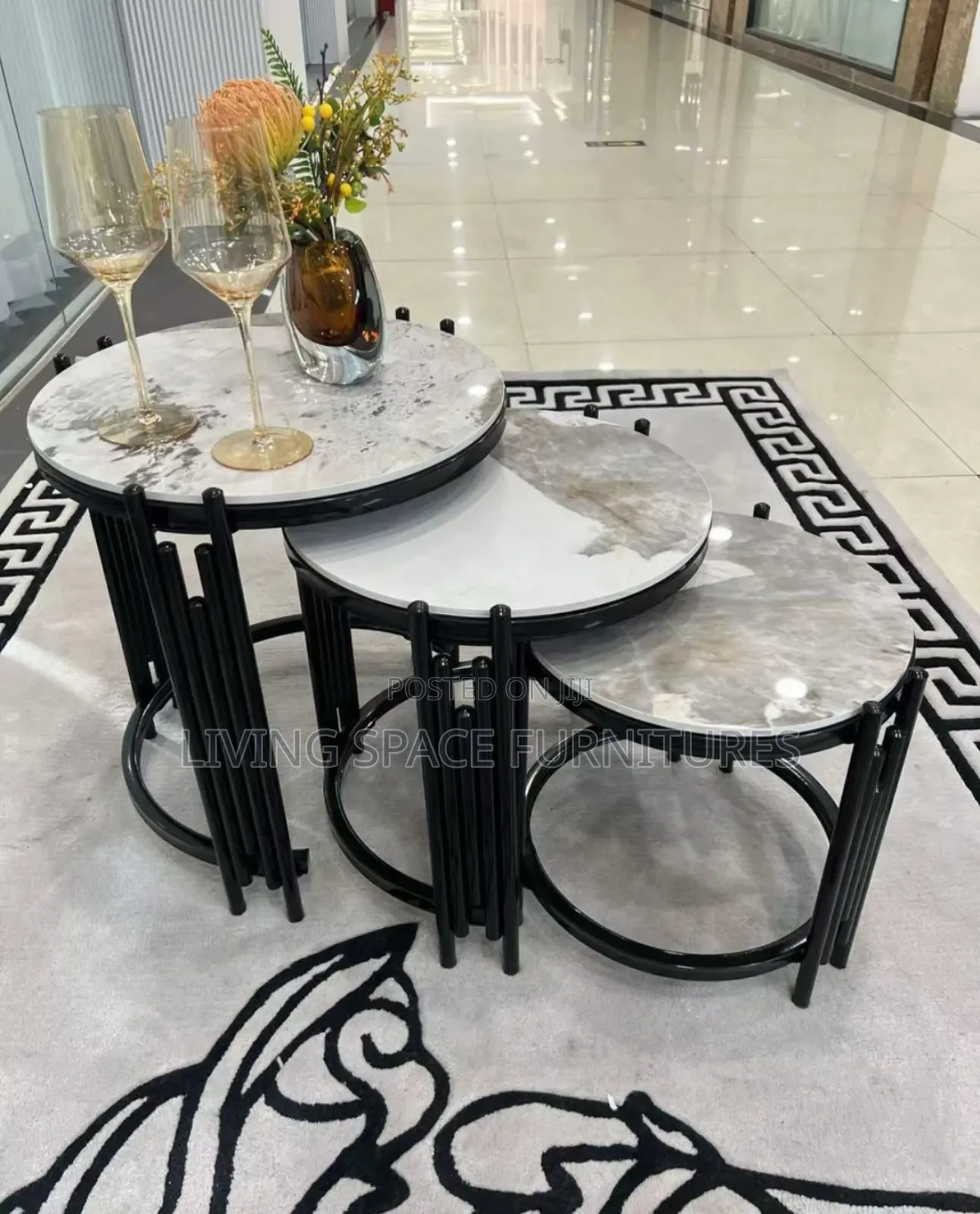 Marble Top 3in1 Side Table