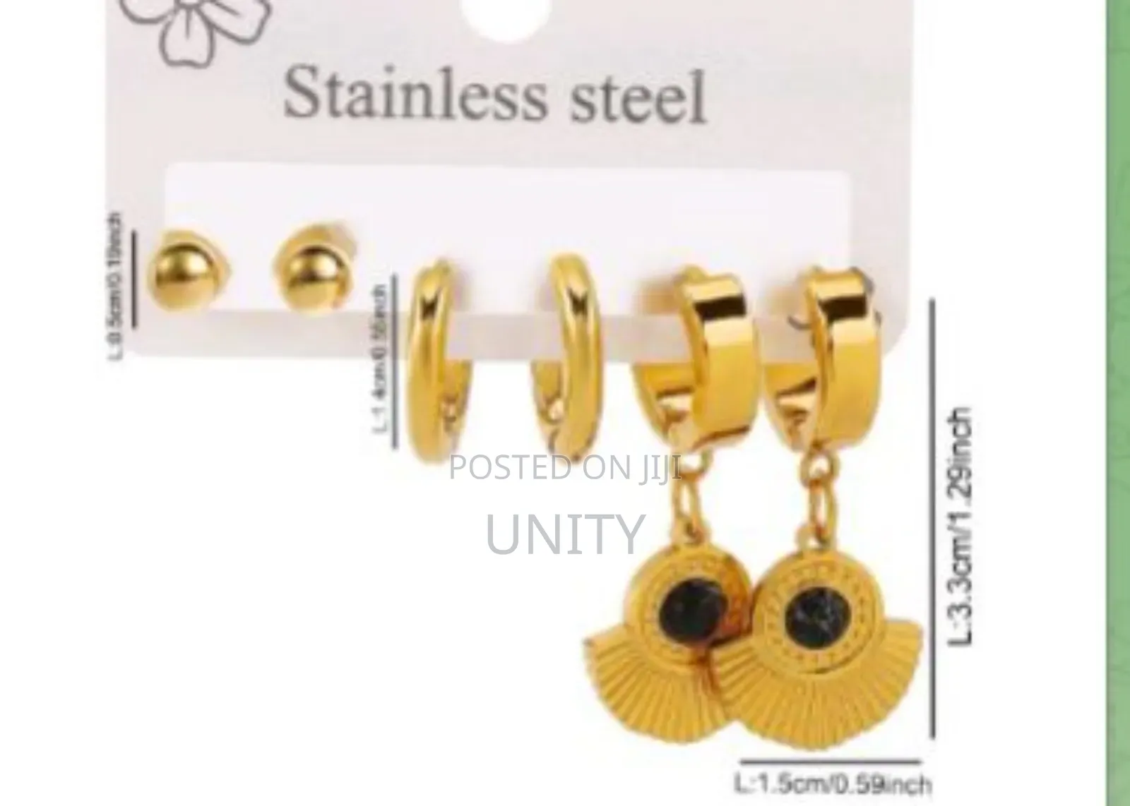 Stainless Steel Earrings Set