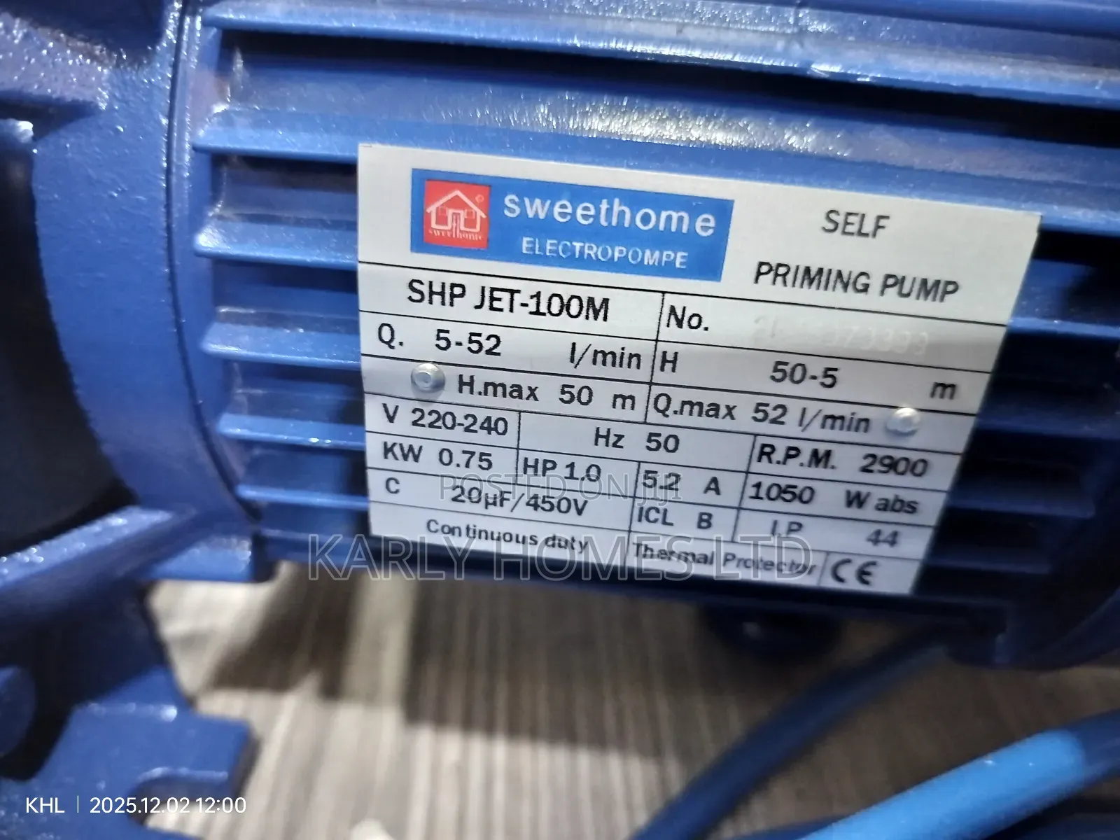 Sweethome 1hp Surface Pump – Copper Coil (Karly Homes Ltd)