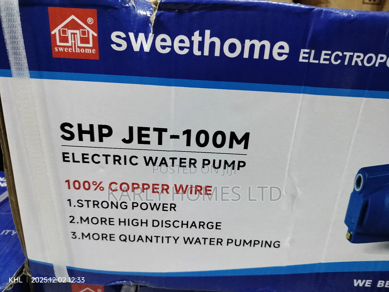 Sweethome 1hp Surface Pump – Copper Coil (Karly Homes Ltd)