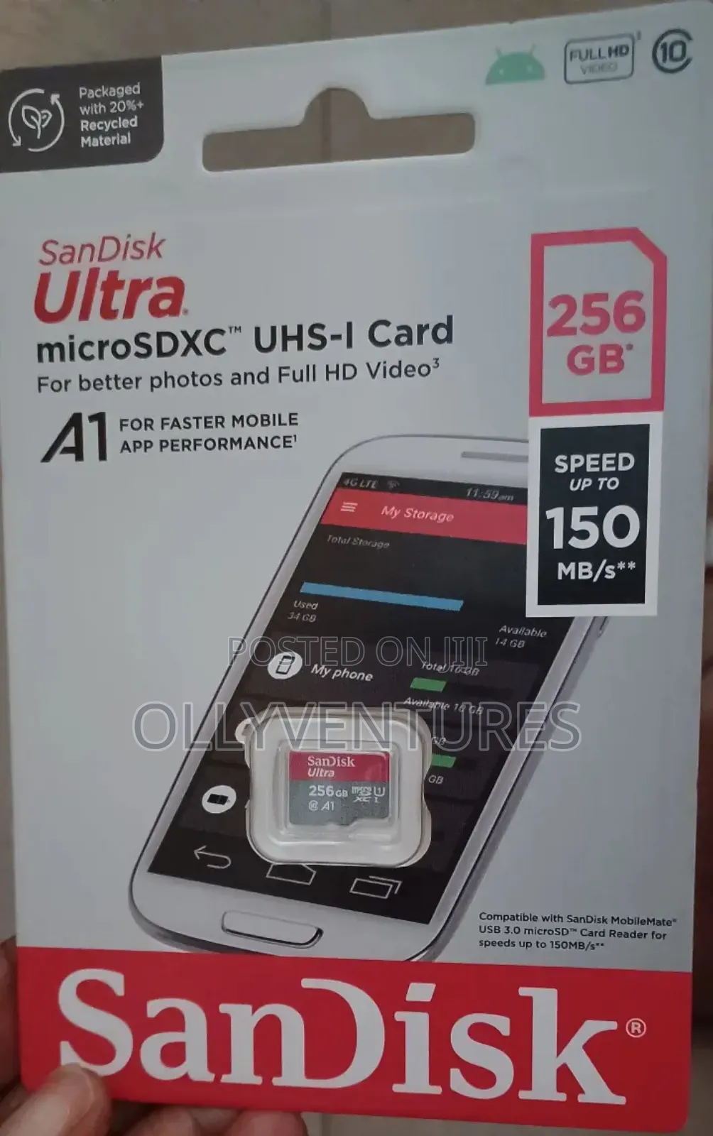 Sandisk Ultra Micro SDXC Uhs-I Card 256gb