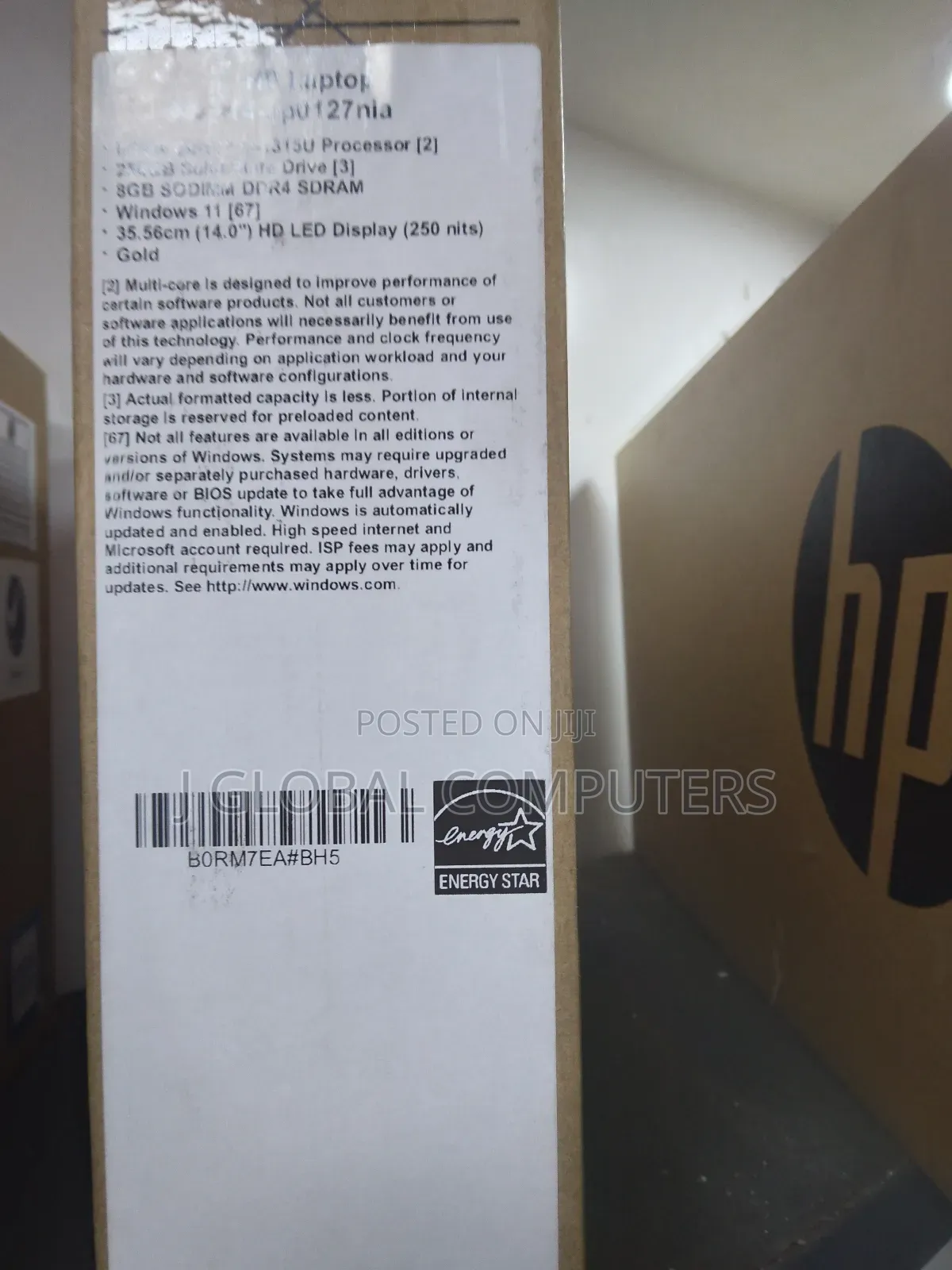 New Laptop HP 14-Dq1025cl 4GB Intel Core I3 SSD 256GB