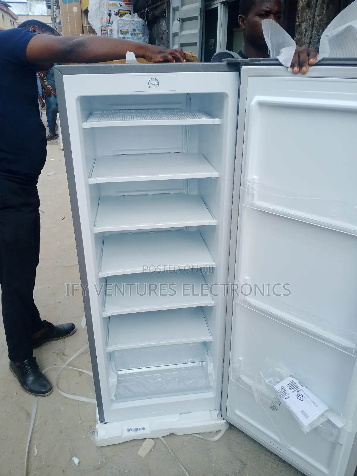 6 Steps Hisense Upright Standing Freezer, Ice Maker Freezer.