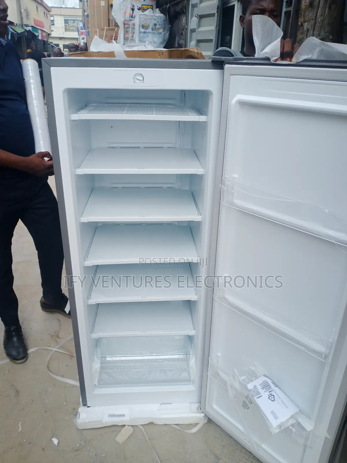 6 Steps Hisense Upright Standing Freezer, Ice Maker Freezer.