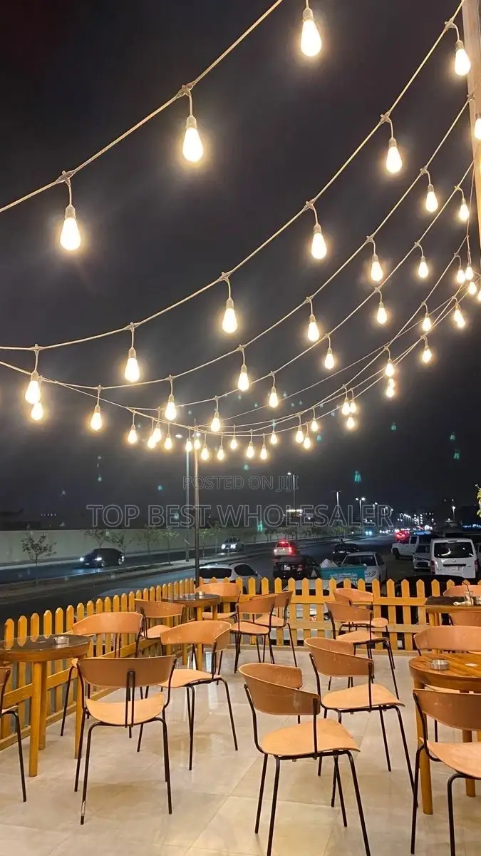 String Light Lampholder 10meter Complete With Long Bulb 20lampholder