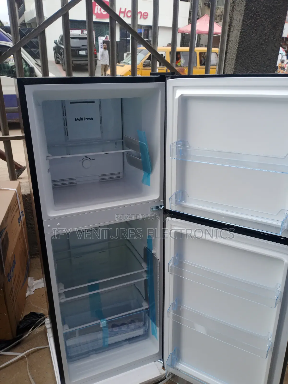 250 Liters Royal Double Door Refrigerator, Black Gray Color