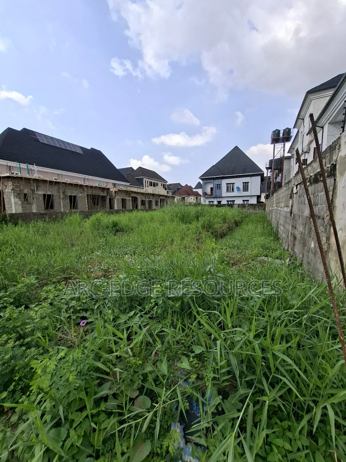 Dry Land With Foundation in an Interlocked Estate