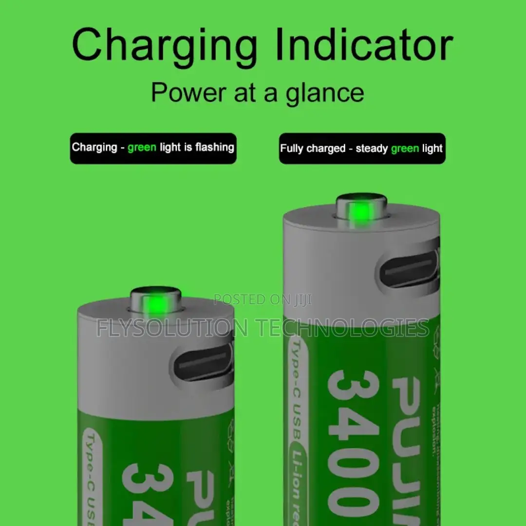 4ps In A Pack Usb Rechargeable Aa Lithium 1.5v 3400mwh Batteries