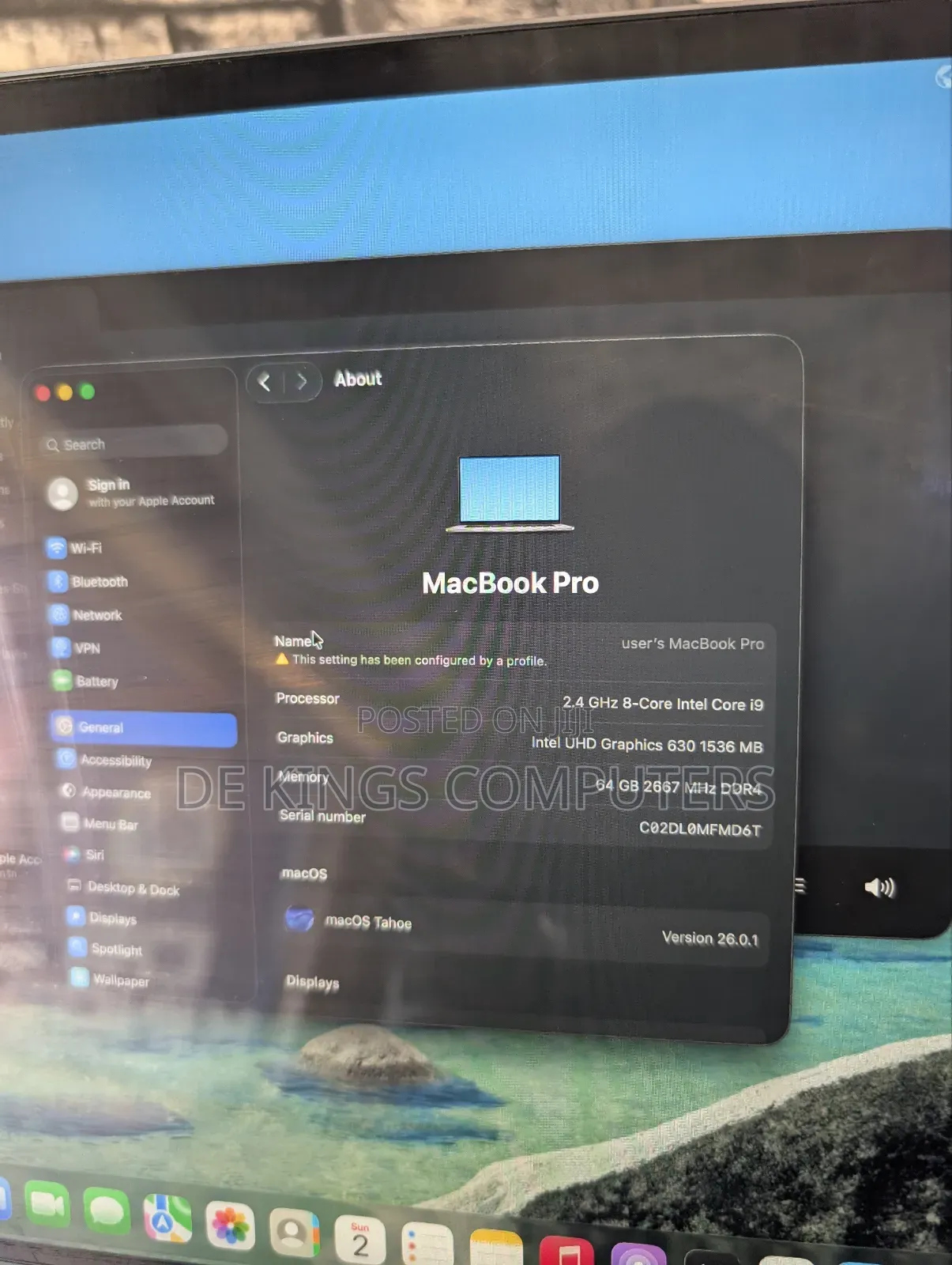 Laptop Apple MacBook Pro 2019 64GB Intel Core i9 SSD 1T