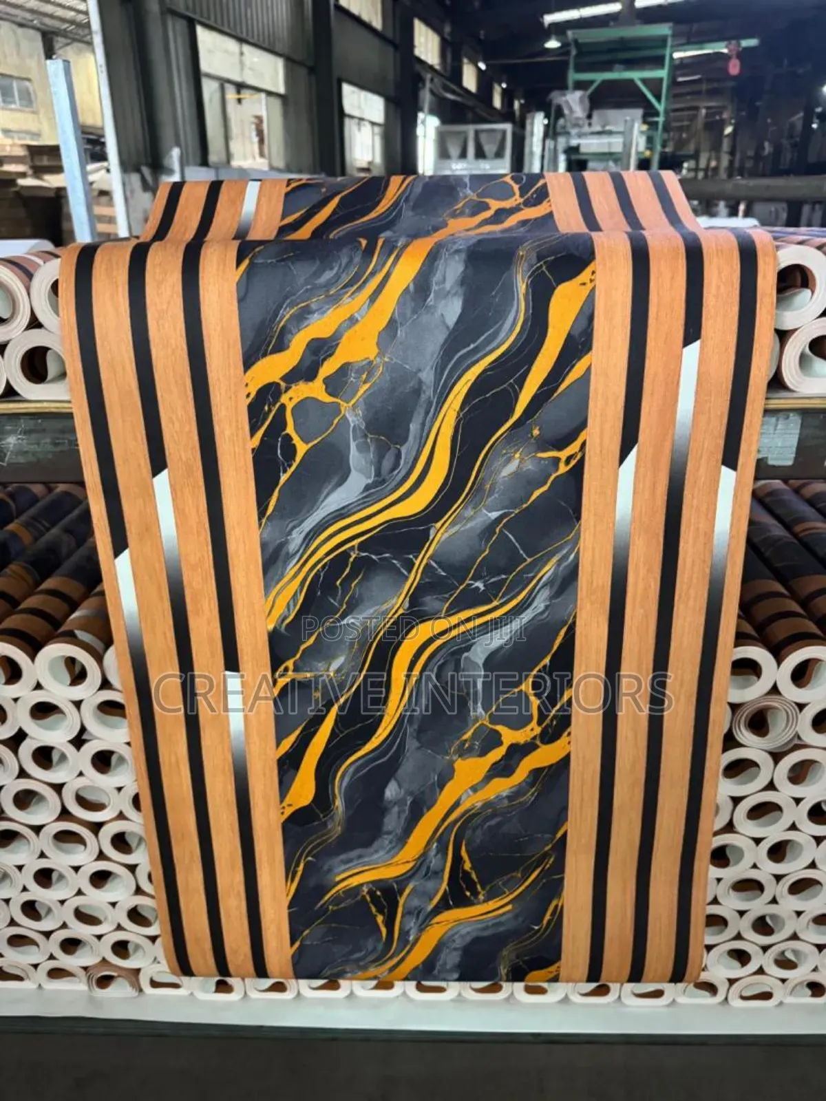 3d Exclusive Marble/Fluted Wallpaper