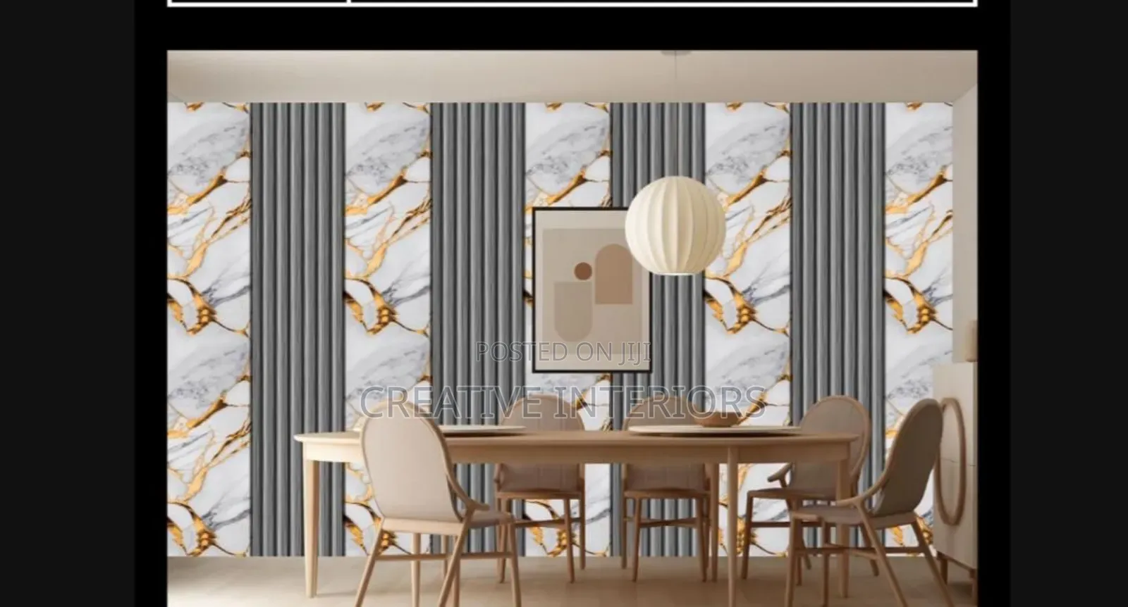 3d Exclusive Marble/Fluted Wallpaper