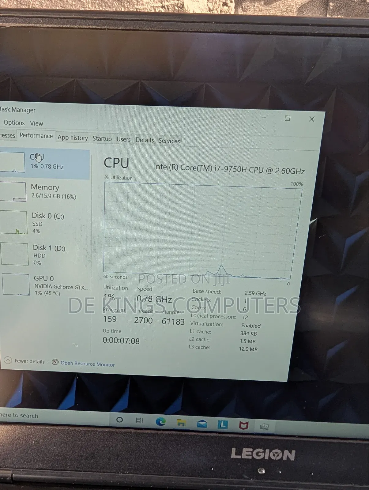 Laptop Lenovo Legion Y740 16GB Intel Core i7 SSHD+SSD 1.5T