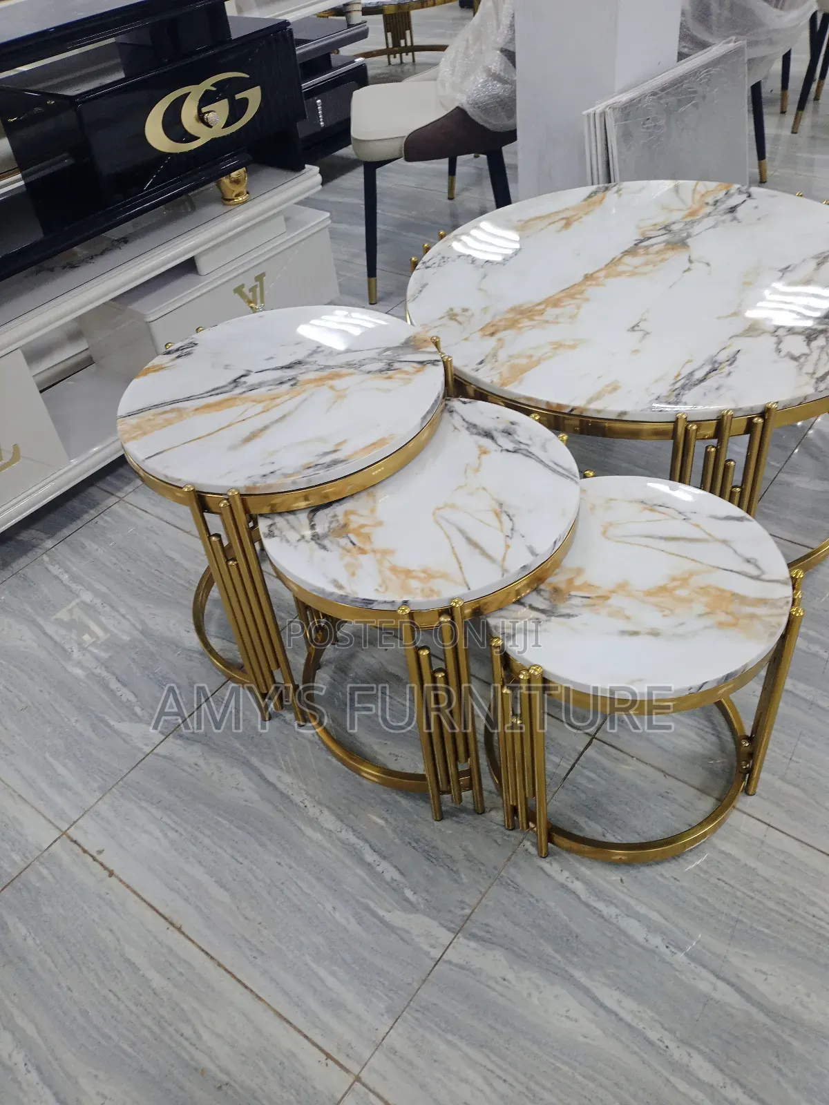 Marble Centre Table 1 + 3