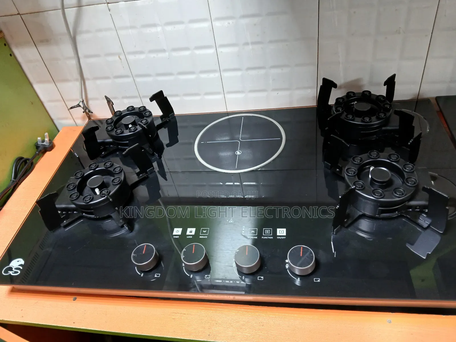 Gs Luxury Flip Up 4 Gas 1 Electric Inbuilt Cooker 60x90cm.
