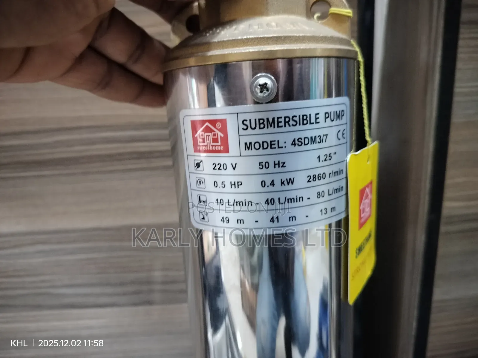 Sweethome 0.5hp Submersible Pump (Copper Coil) – At Karly Homes LTD