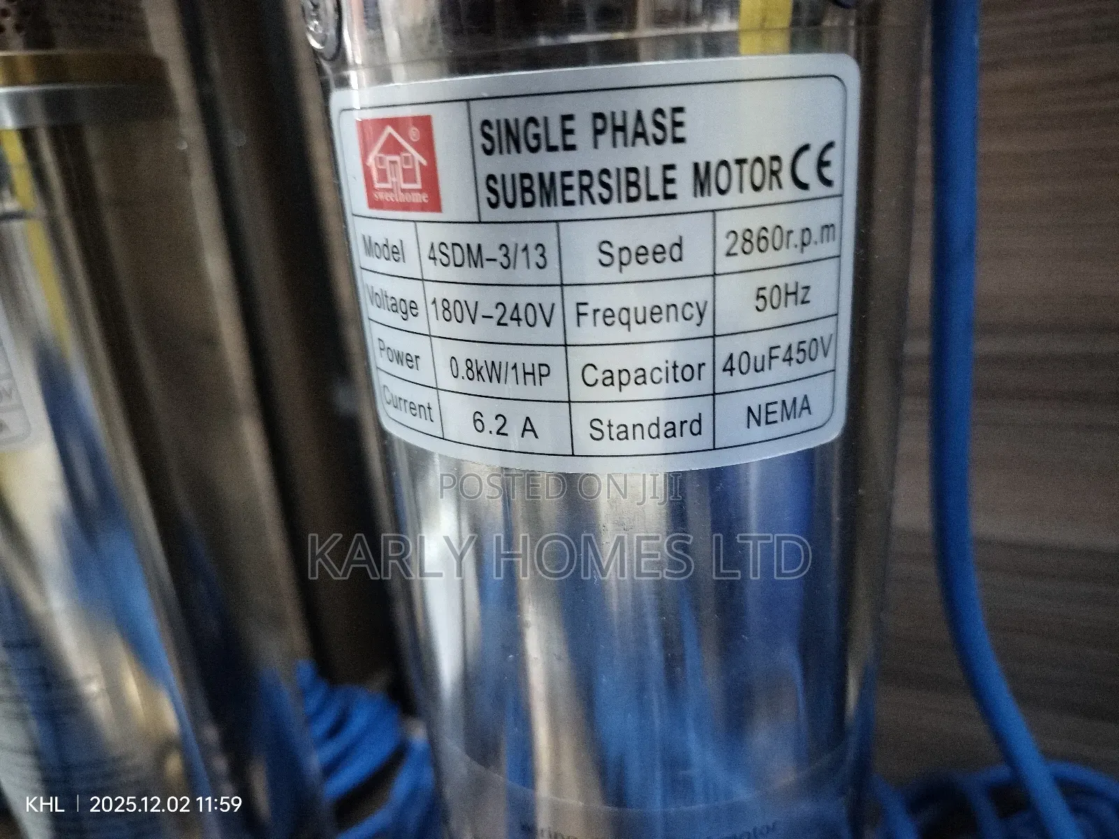 Sweethome 1hp Submersible Pump (100% Copper Coil) – At Karly Homes LTD